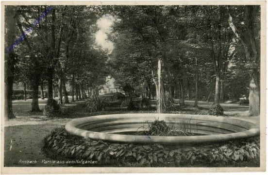Ansbach, Partie aus dem Hofgarten
