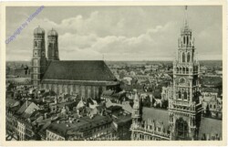 ak204278 München, Rathaus und Frauenkirche