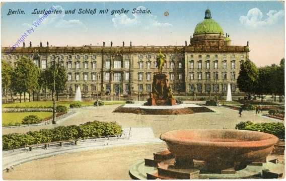 Berlin, Lustgarten und Schloß mit großer  Schale