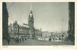 Hamburg, Rathaus und Adolf Hitler Platz