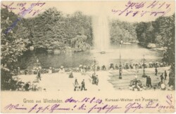Wiesbaden, Kursaal-Weihe mit Fontaine