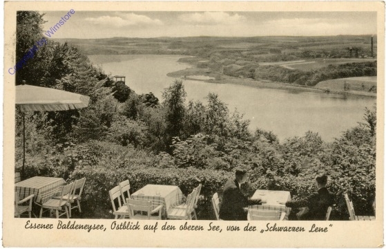 Essener, Baldeneysee, Ostblick auf den oberen See, von der "Schwarzen Lene"