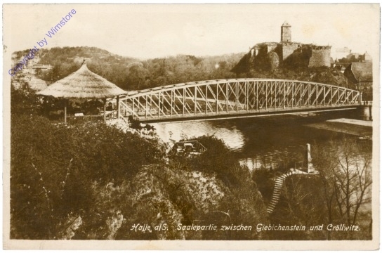 ak204425 Halle a.S., Saalepartie zwischen Giebichenstein und Cröllwitz