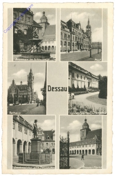 ak204426 Dessau, Multiansicht