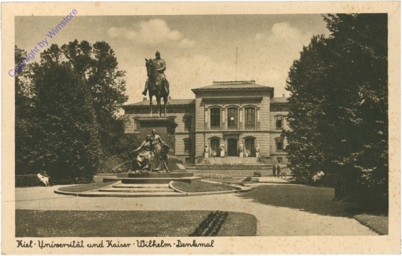 Kiel, Universität und Kaiser Wilhelm-Denkmal