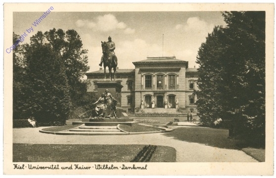 Kiel, Universität und Kaiser Wilhelm-Denkmal