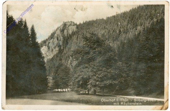 Oberhof, Silbergraben mit Räuberstein