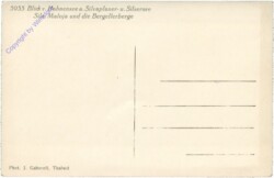 Hahnensee, Blick vom Hahnensee a. Silvaplaner- und Silsersee