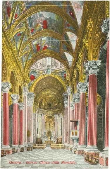 ak204644 Genova, Interno Chiesa della Nunziata