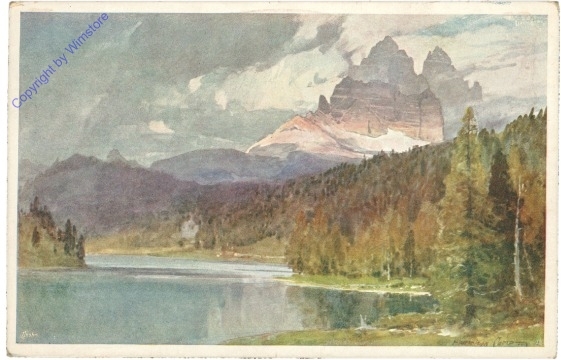 ak204800 Dolomiti (Dolomiten), Misurinasee mit den drei Zinnen