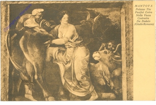 Mantova, Palazzo The Pasifae entra nella vacca construtta da dedalo