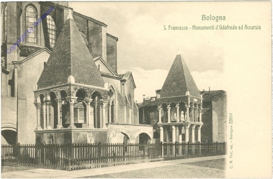 ak204953 Bologna, S. Francesco, Monumenti d'Odofredo ed Accursio