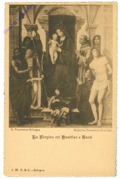ak204983 Bologna, R. Pinacoteca, La Vergine col Bambino e Santi