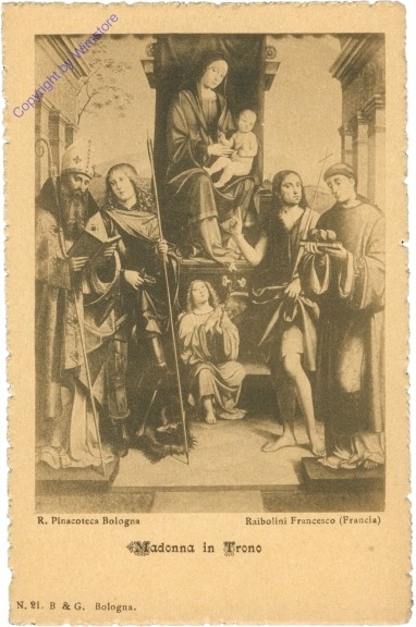 ak204985 Bologna, R. Pinacoteca, Madonna in Trono