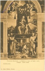 Ferrara, Pinacoteca Municipale, La Madonna in trono col Figlio e santi
