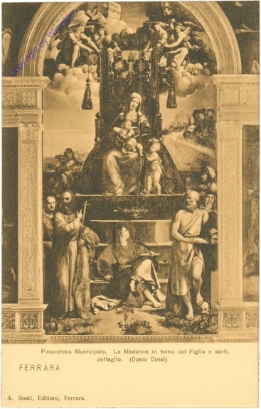 ak205086 Ferrara, Pinacoteca Municipale, La Madonna in trono col Figlio e santi