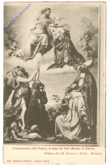 ak205098 Brescia, Chiesa dei SS. Nazaro e Celso, L'incoronazione della Vergine
