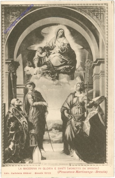 ak205100 Brescia, Pinacoteca Martinengo, La Madonna in Gloria e santi