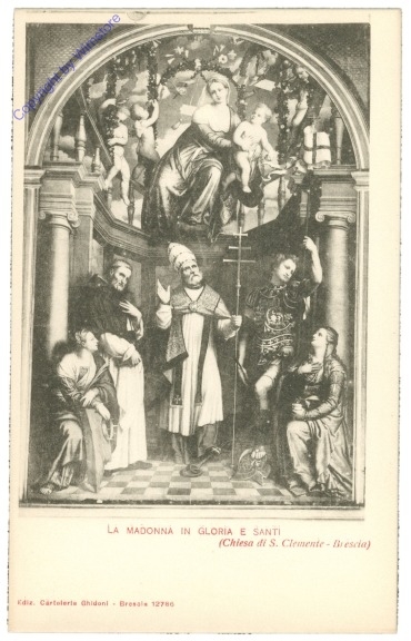 ak205102 Brescia, Chiesa di S. Clemente, La Madonna in gloria e santi