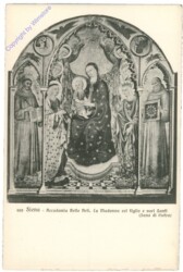 Siena, Accademia Belle Arti, La Madonna col figli e vari santi