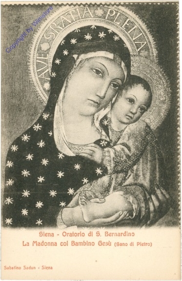 Siena, Oratorio di S. Bernardino, La Madonna col Bambino Gesu