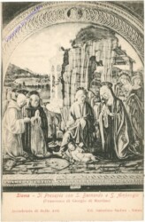 Siena, Accademia di Belle Arti, Il Presepio con S. Bernardo e S. Ambrogio