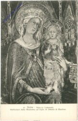 Siena, Palazzo Comunale, Particolare della Madonna col figlio
