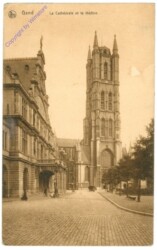 Gand, La Cathedrale et le theatre