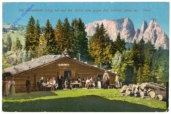 Dolomiti (Dolomiten), Serlaushütte auf der Seiser Alm