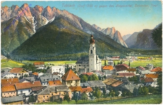 Toblach, gegen das Ampezzotal