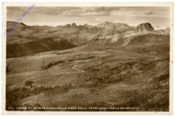 Dolomiti (Dolomiten), Strada passo rolle vista dalla cavallazza con la marmolata