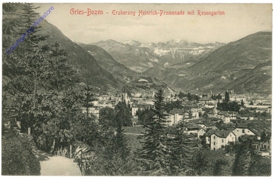 ak205492 Bolzano (Bozen), Erzherzog Heinrich-Promenade mit Rosengarten