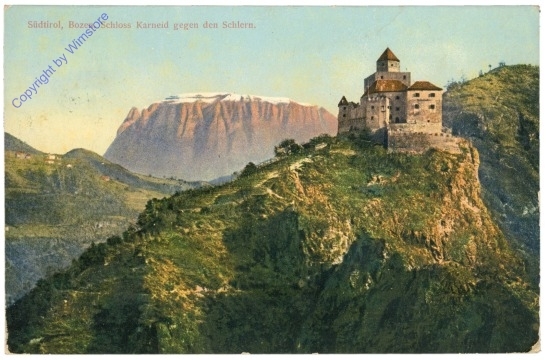 ak205505 Bolzano (Bozen), Schloss Karneid gegen den Schlern