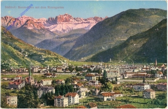 ak205507 Bolzano (Bozen), Bozen-Gries mit dem Rosengarten