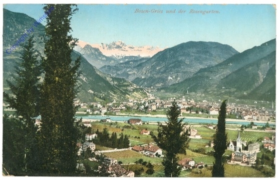 ak205517 Bolzano (Bozen), Bozen-Gries und der Rosengarten