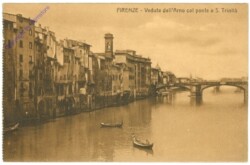 Firenze (Florenz), Veduta dell'Arno col ponte a S. Trinita