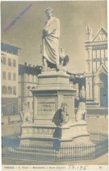 Firenze (Florenz), S. Croce, Monumento a Dante Alighieri