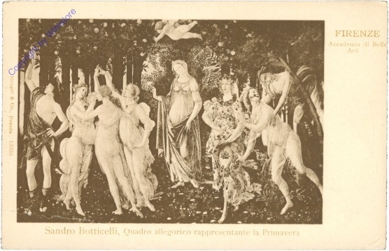 Firenze (Florenz), Accademia di Belle Arti, Botticelli, Quadro allegorico rappresentante la Primavera