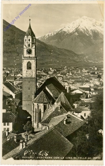 Merano (Meran), Panorama con la Cima di Telle