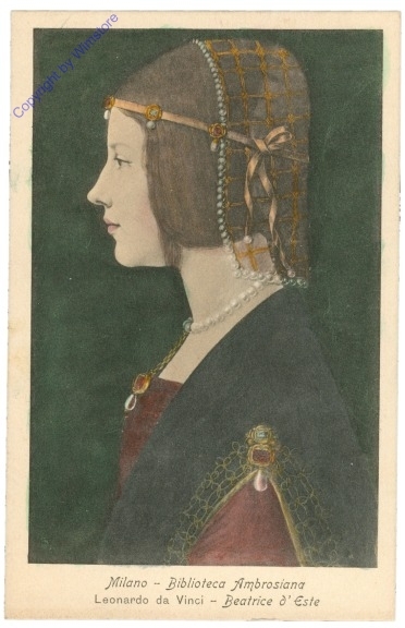 ak205735 Milano (Mailand), Biblioteca Ambrosiana, Beatrice d'Este, da Vinci