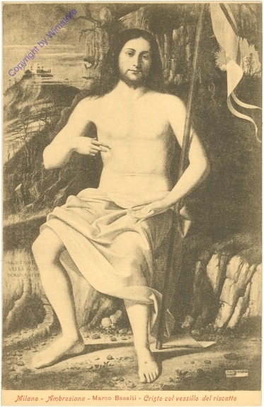 ak205744 Milano (Mailand), Biblioteca Ambrosiana, Cristo col vessilo del riscatto, Basaiti