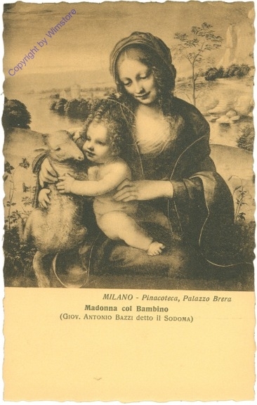 ak205752 Milano (Mailand), R. Pinacoteca, Madonna col bambino