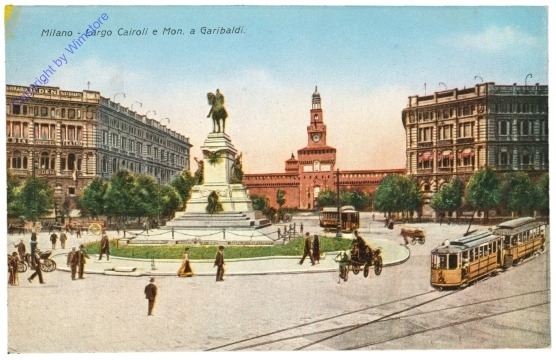 ak205758 Milano (Mailand), Largo Cairoli e Mon. a Garibaldi