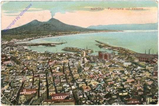 Napoli (Neapel), Panorama col Vesuvio