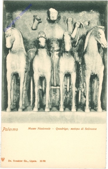 ak205824 Palermo, Museo Nazionale - Quadriga, metopa di Selinune