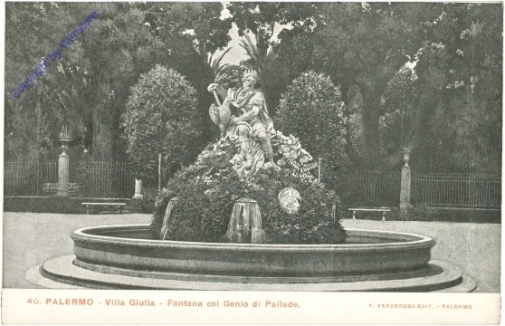 ak205830 Palermo, Villa Giulia, Fontana col Genio di Pallade