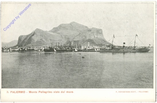 ak205854 Palermo, Monte Pellegrino visto dal mare