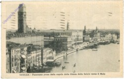 Venezia (Venedig), Panorama preso dalle cupola della Chiesa della Salute verso il Molo