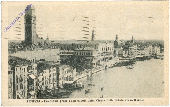 ak206159 Venezia (Venedig), Panorama preso dalle cupola della Chiesa della Salute verso il Molo