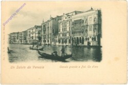 Venezia (Venedig), Canale grande e Pal. Ca d'oro